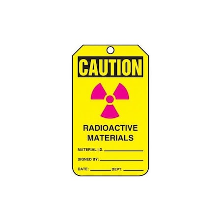 Accuform Caution, HS-Laminate, 3-1/4 in Width, 0.3 in Height, , 25 PK MDT624PTP